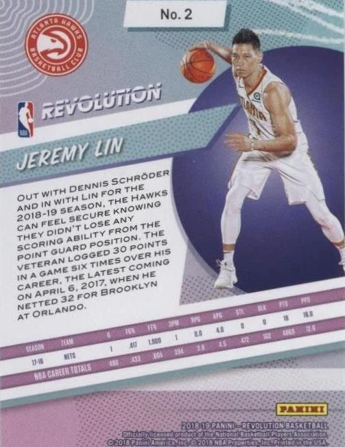 2018-19 Panini Revolution - Jeremy Lin #2