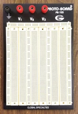 Global Specialties PB-103 Solderless Breadboard, Proto-Board w/ 4 Binding Posts
