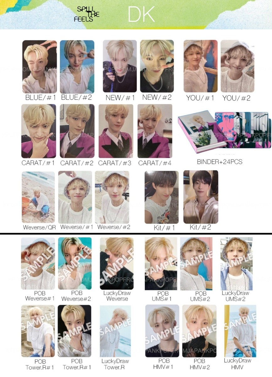 DK SEVENTEEN SPILL THE FEELS ALBUM JAPAN POB PHOTOCARD WEVERSE