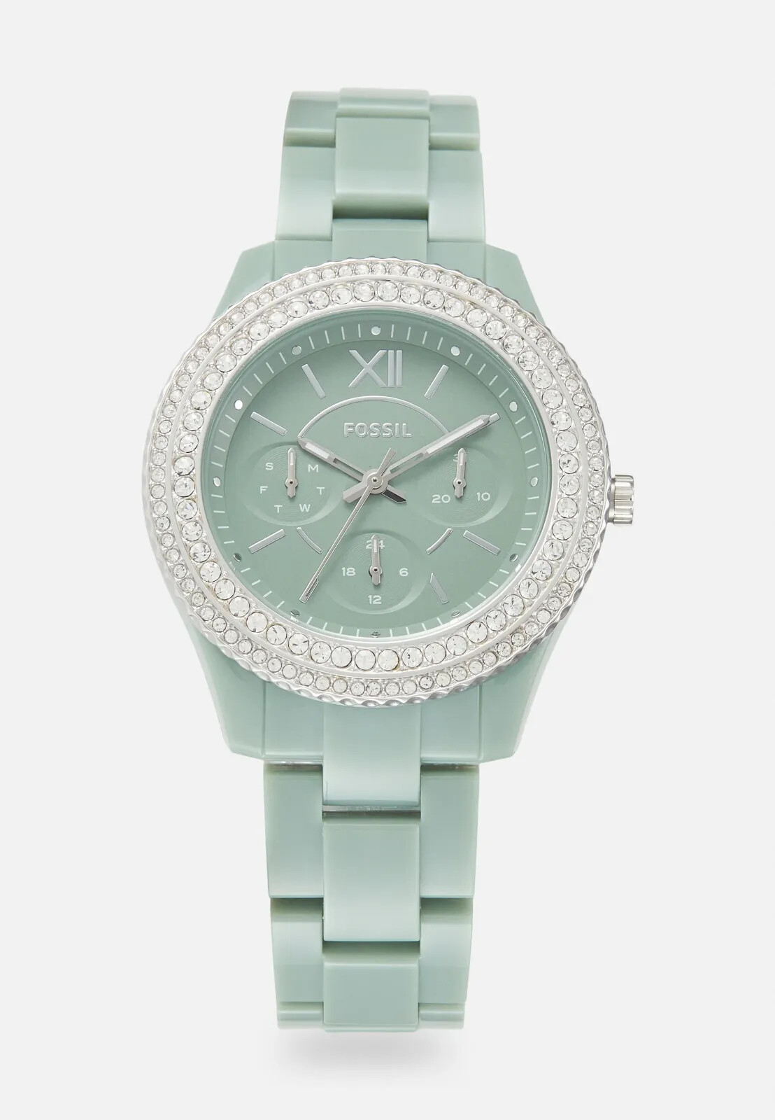 Montre femme Fossil Stella ES5152 multifonction en résine rose