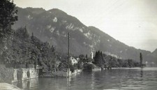 Vintage Holiday Photo Vitznau Switzerland Houses Lake Mountains Overview 1937
