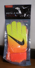 NEW NIKE GK JR. MATCH GOALKEEPING SOCCER GLOVES YELLOW ORANGE WHITE SIZE 7