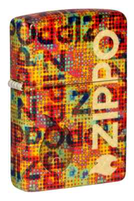 Zippo 46386, ZIppo Logo Pixel Design, 540 Fusion Tumbled Brass
