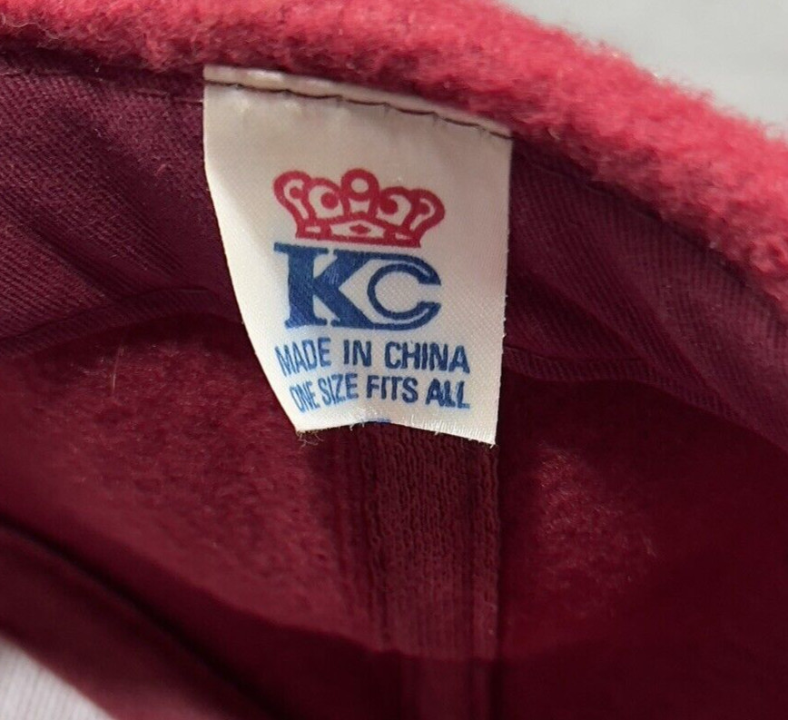 Vtg KC Cap Blank Plain Solid Strap Back Hat Burgu… - image 10