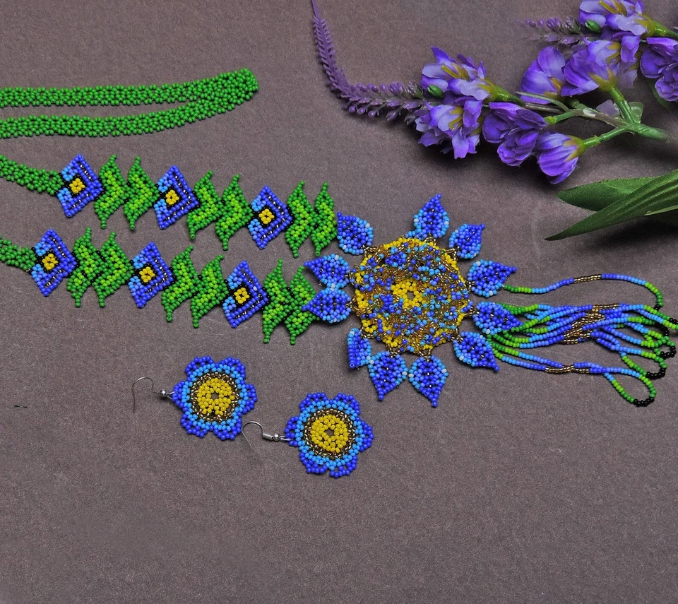 Collar Hecho a Mano Semilla Cuentas Estilo Americano Buen Collar Boho Cuentas Collar Foto 2 de 4