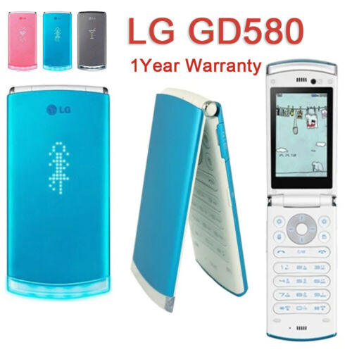 Téléphone portable LG GD580 original débloqué Lollipop dLite Cookie flip 2,8 pouces 3 mégapixels GSM 3G - Photo 1/19