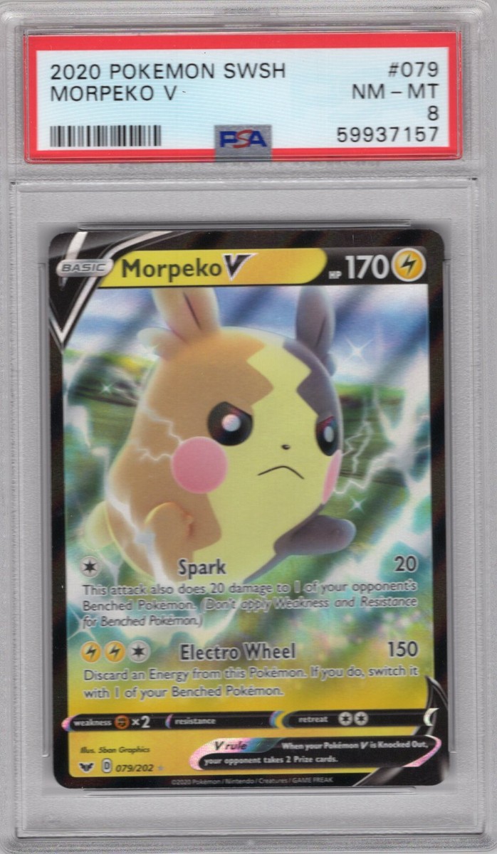Morpeko V PSA 8 NM-MT Sword And Shield 079/202 2020 Pokemon TCG
