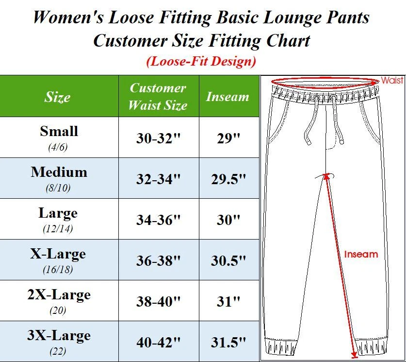 Womens Loose Fit Lounge Pants Sleep Gym Active Pajama Sweatpants Soft Jogger - Image 2 of 2