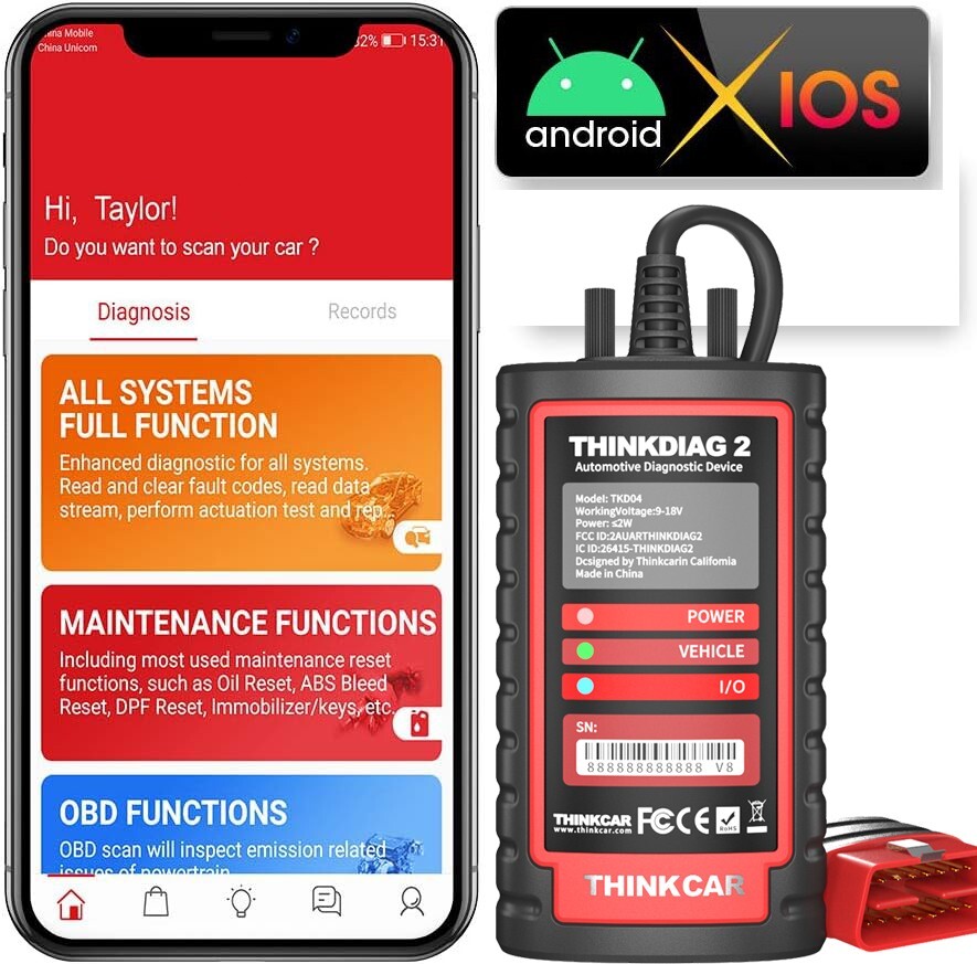 Thinkdiag Software THINKCAR Thinkdiag OBD2 Scanner | With ECU Coding ...