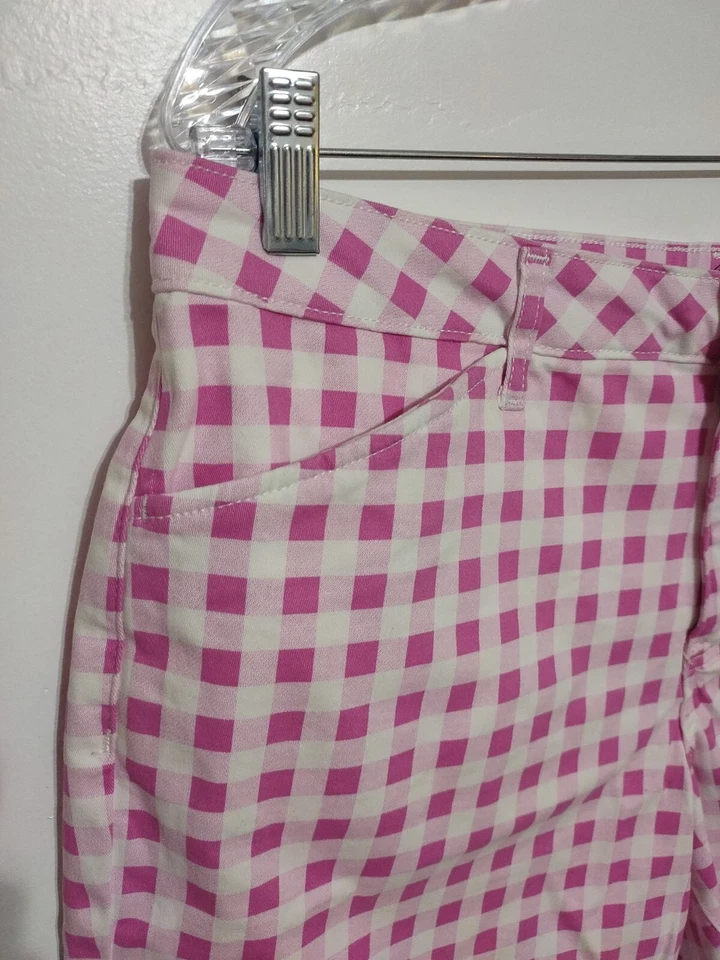 Pantalones Cortos St. John's Bay 6" Rosa/Blanco Cuadros Algodón/Spandex Talla 14 Petite Foto 2 de 4