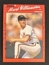 1990 Donruss Mark Williamson Baseball Card #406 Orioles Pitcher O/C