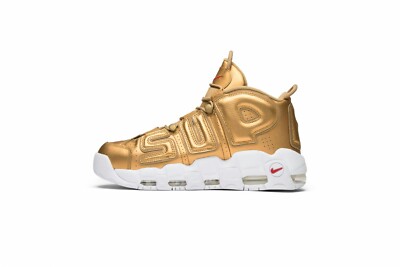 Supreme × Nike Air More Uptempo Metallic Gold 902290-700 Men's
