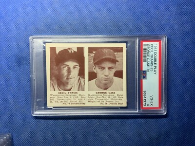 1941 Double Play CECIL TRAVIS /GEORGE CASE Senators #75-76 PSA 4 | eBay