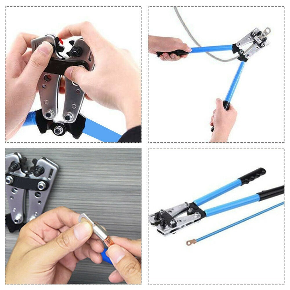 Large Wire Terminal Crimping Tool 6-50mm² Cable Lug Crimper Cu/Al Terminal Plier