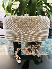 Pearl Rhinestone Clutch Evening Purse clutch with chain for Women Luxury prom