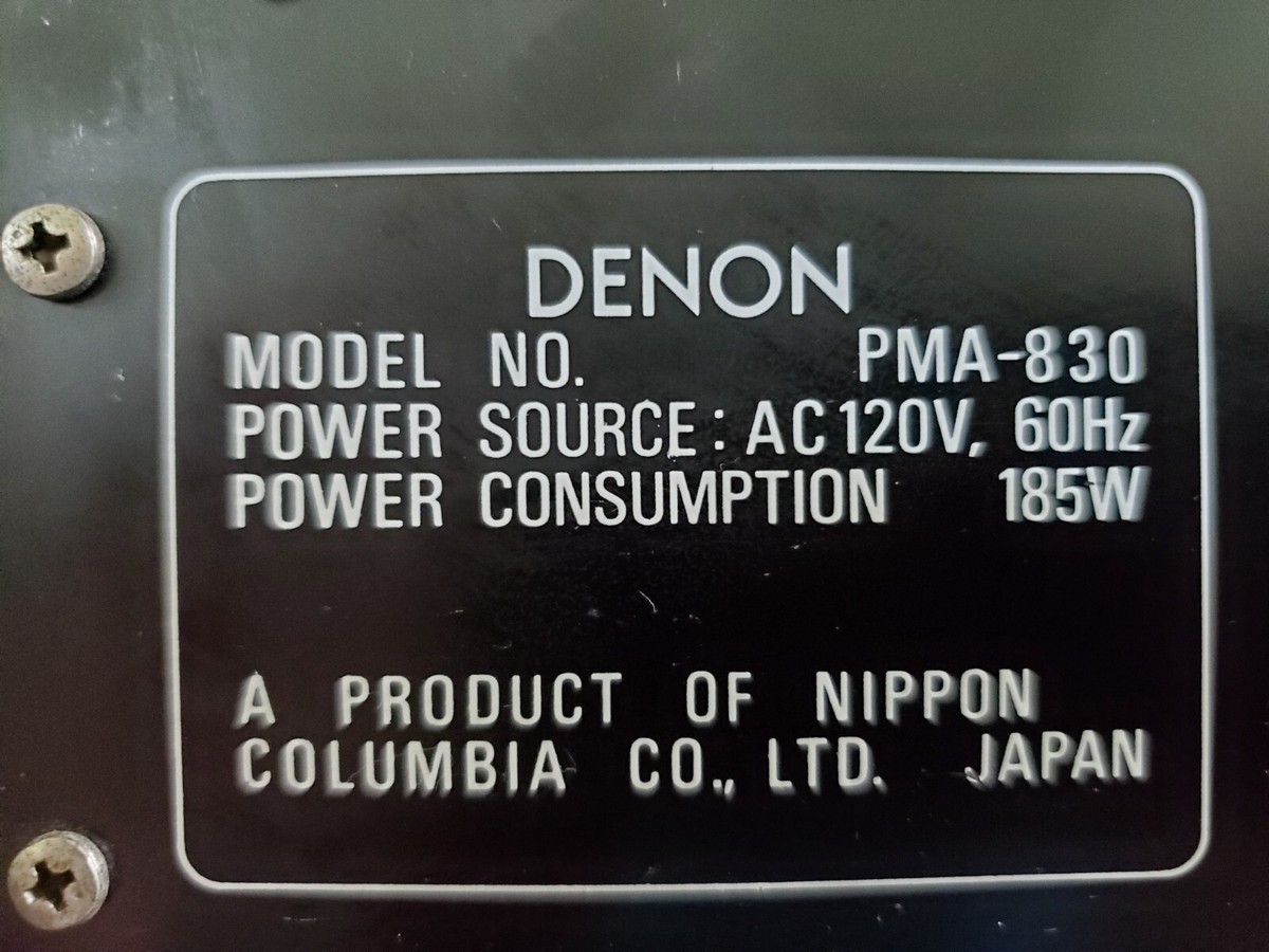 Rare Denon PMA-830 Integrated Amplifier - Vintage 1979 | eBay
