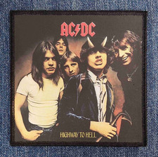 ACDC Highway To Hell Sublimated Printed Sew On Patch Hard Rock Band Logo
