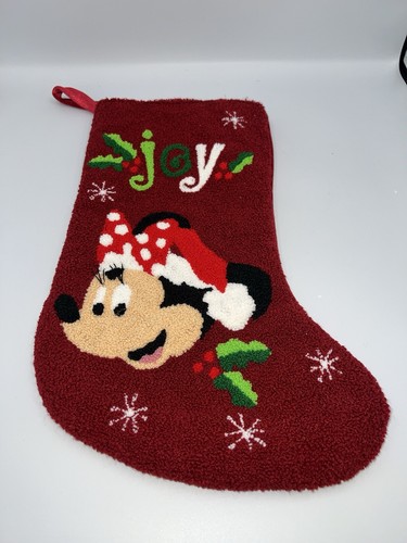 Disney Parks Splendida Minnie Mouse Gioia Natale Peluche Calza Babbo Natale Sacco Borsa