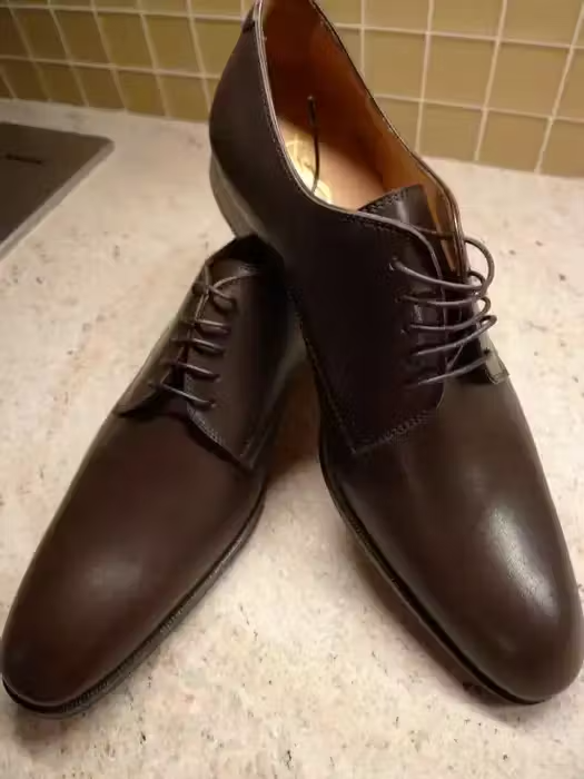 SAINT LAURENT SCARPE YSL RIVE GAUCHE OXFORD SCARPE MARRONI ITALIA TAGLIA 44 US 11