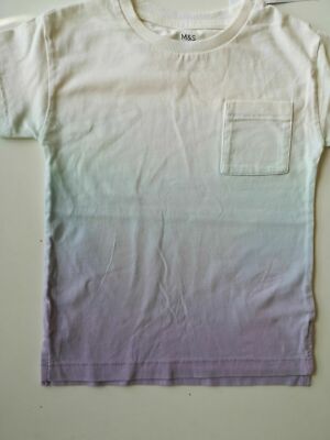 Marks and Spencer Jungen Baumwolle Dip Dye T-Shirt Alter 2-3,3-4,4-5