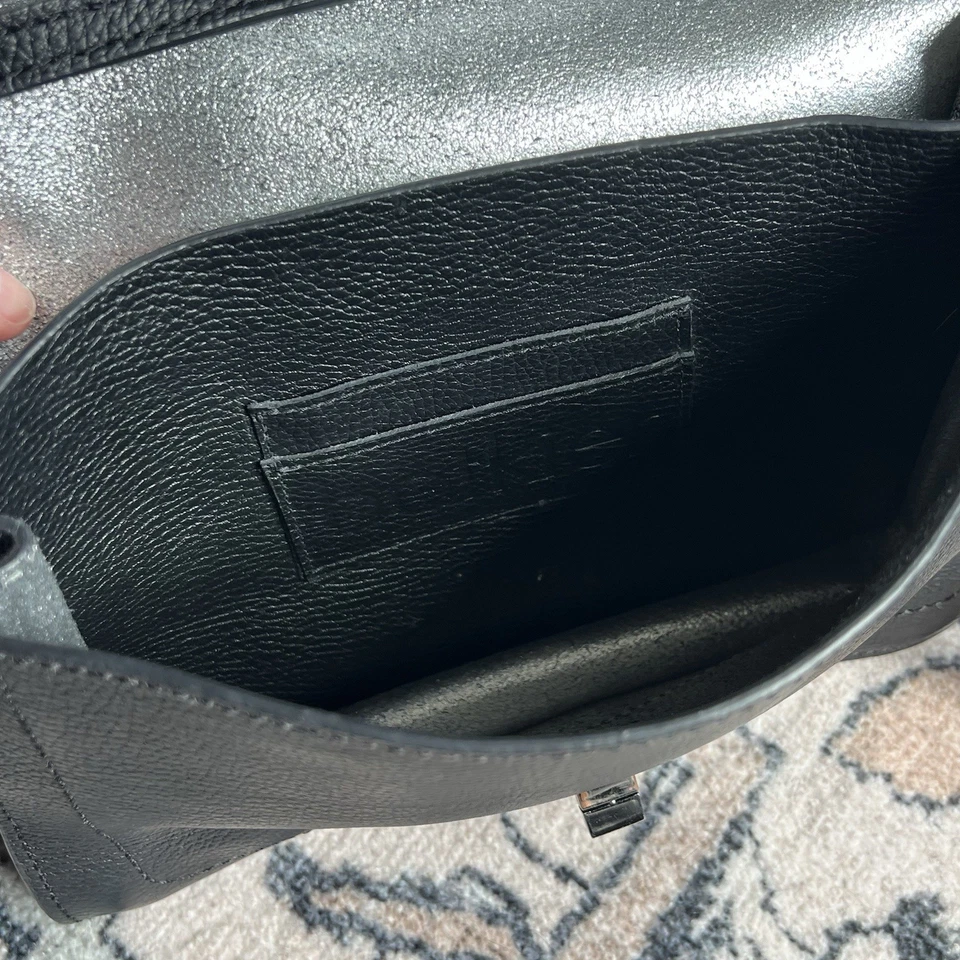 Botkier Valentina Black Pebbled Leather Crossbody Bag Purse - Image 4 of 4