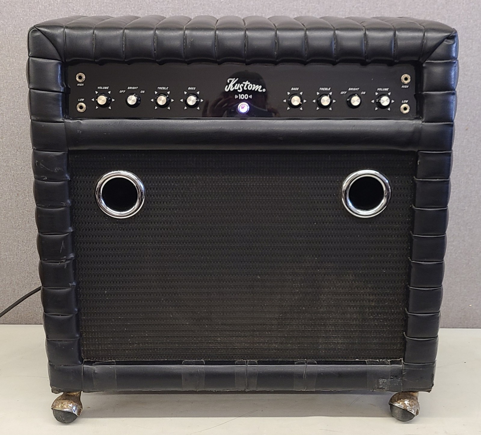 Vintage Kustom K100C-6 Tuck N Roll Combo Amplifier Tested