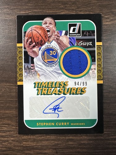 Stephen Curry 2014-15 Donruss Timeless Treasures GU Patch Auto /99 Warriors
