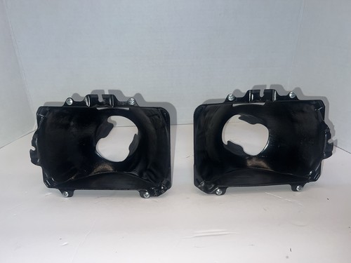 OEM GM 4x6 headlight buckets with stainless trim rings - Picture 3 of 6