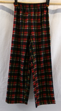Faded Glory Boy's Red Black Plaid M 8 Pajama's Fleece Bottom 20"X21.5" - EUC