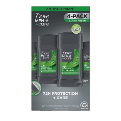 Dove Men+Care Antiperspirant Deodorant Extra Fresh 2.7 oz 4 Pack | FREE SHIPPING