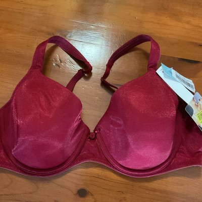 Vintage W/tags Cabernet Seamless Demi Lightly Lined Red Bra Size 38C Style 10881