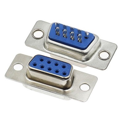 100pcs 2 Row D-Sub 9pin Female Chassis Solder Serial Port Connector for PC Use
