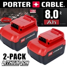 2PACK 18V 8.0Ah Lithium Battery FOR Porter Cable 18 Volt PC18B PC18BL PC18BLX
