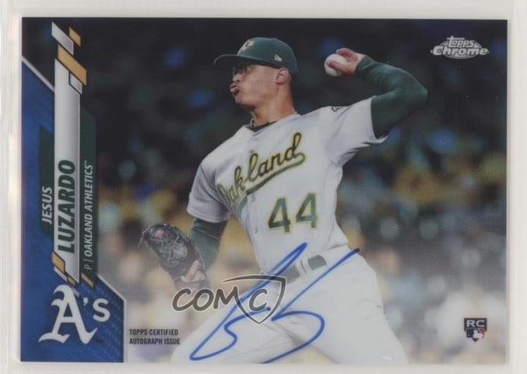2020 Topps Chrome Rookie Blue Refractor 136/150 Jesus Luzardo #RA-JL Auto 7c5
