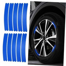 20pcs Car Wheel Reflective Decorative Strip Night Safety Warning Stickers Blue