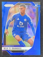 Bilal El Khannouss 2024-25 Panini Prizm Premier League Blue Prizm RC 117/299
