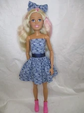 Handmade By Me Dress and Bow, Made to Fit Barbie Best Fashion Friend 28" doll.