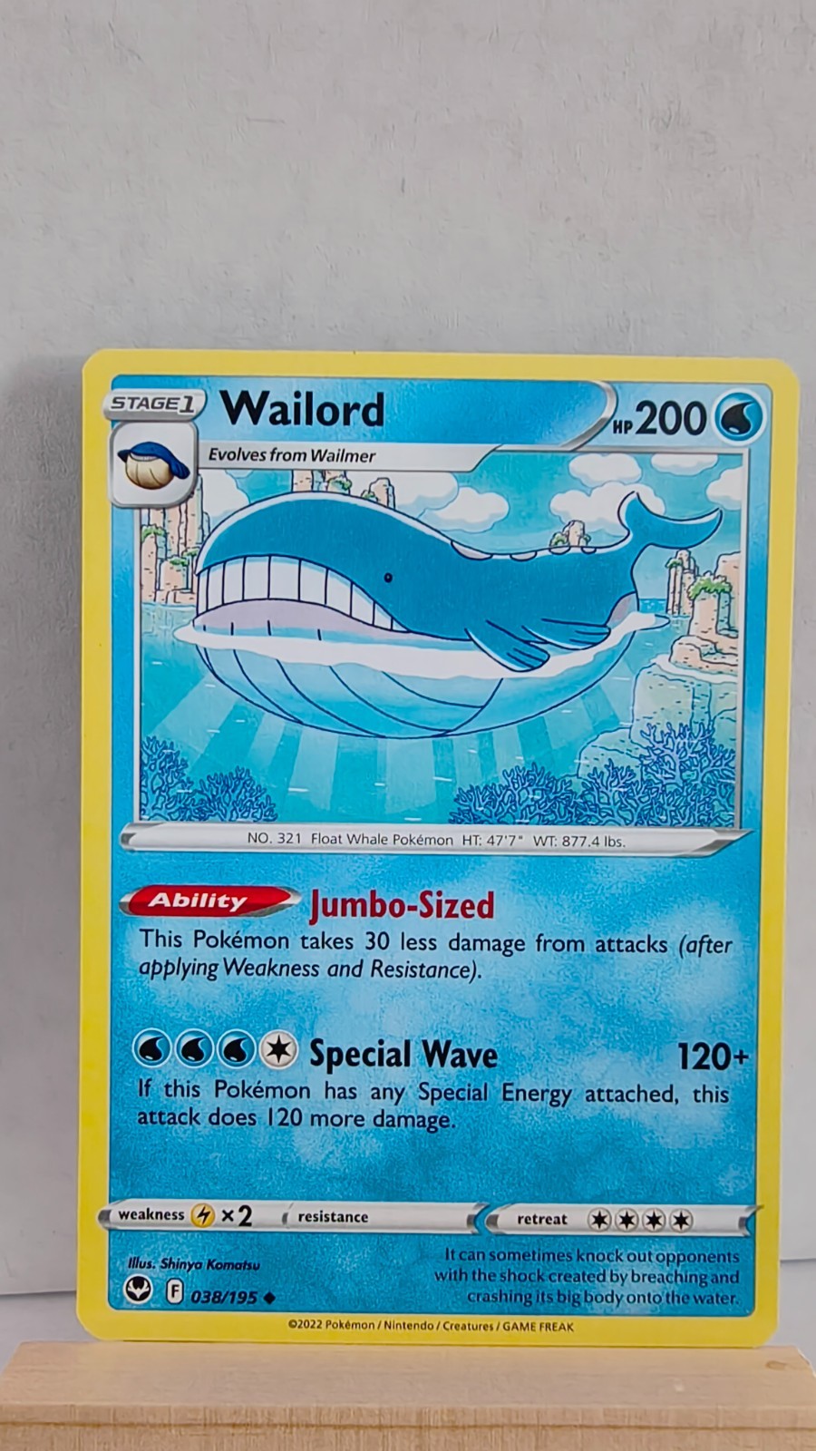 Wailord [LP] - Pokemon TCG Silver Tempest 038/195 [Uncommon]