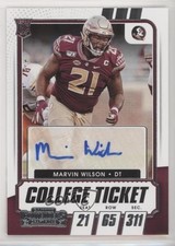 2021 Panini Contenders Draft Picks College Ticket Marvin Wilson #167 Auto 0c2