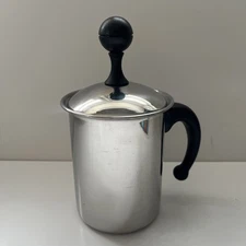 Brevettato Manual Milk Frother Stove Top Stainless 18/10 Cappuccino Italy Coffee