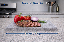 Affettatrice 40x30x2cm Tagliere da Forno Cucina Granito Grigio Lucidato Piano