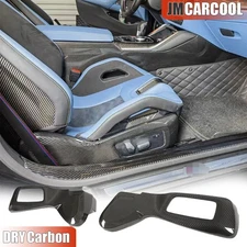 DRY CARBON Seat Button Frame Panels Cover Bezels For BMW G80 M3 G82 G83 M4 21UP