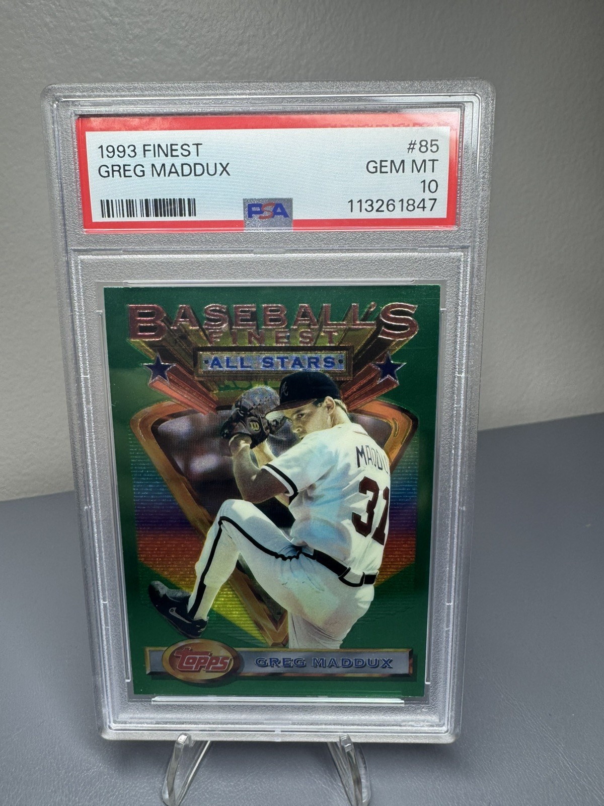 1993 Finest Greg Maddux PSA 10 GEM MINT HOF