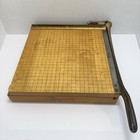 Vintage Ingento No. 4 Guillotine Paper Cutter 12" Hardwood Cast Iron Arts Crafts