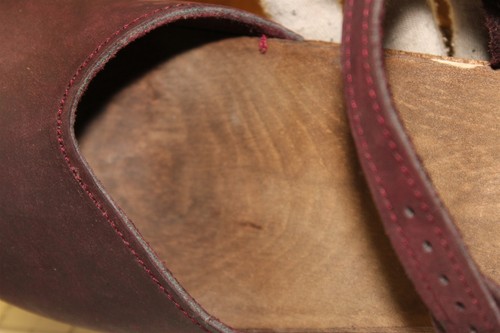 Sandgrens Saragasso Swedish Clogs Womens 9.5 10 40 Maroon Leather Buckle Sandals - Picture 16 of 24