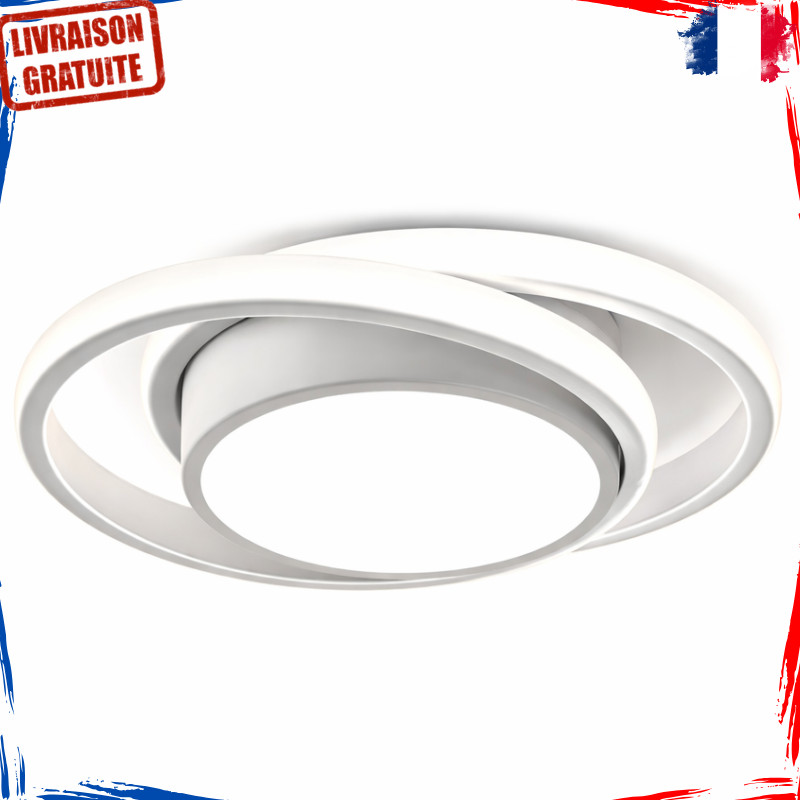 Plafonnier LED moderne 32W au design original blanc froid 6500K