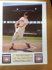 Signed Ted Williams 8x10 color photo matted to10x13 w/coa