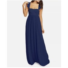 MuMu Extra Small xs Blue Maxi flutter straps Maxi Formal X-SMALL wedding prom