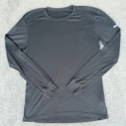 Odlo Mens XL Black Long Sleeve Performance Base Layer Crew Neck Thermal Top