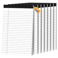 5X8 Legal Pads Writing Pad Note Pads, 8 Pack College Ruled Lined Paper Pad, Whit